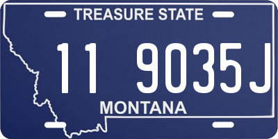 MT license plate 119035J