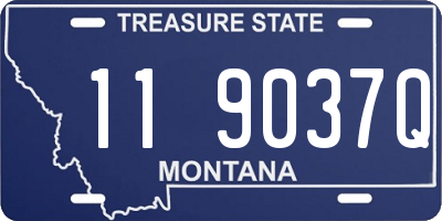 MT license plate 119037Q