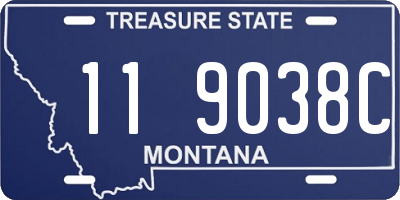 MT license plate 119038C