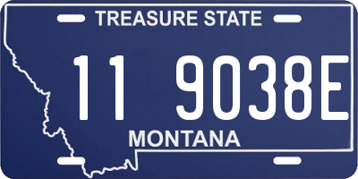MT license plate 119038E