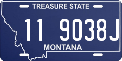 MT license plate 119038J