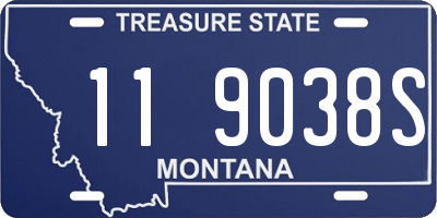 MT license plate 119038S