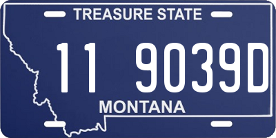 MT license plate 119039D