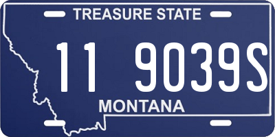 MT license plate 119039S