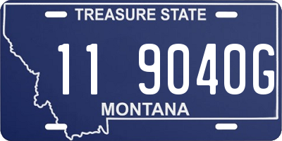MT license plate 119040G