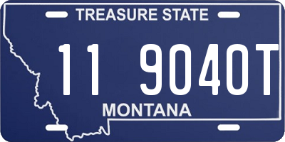 MT license plate 119040T
