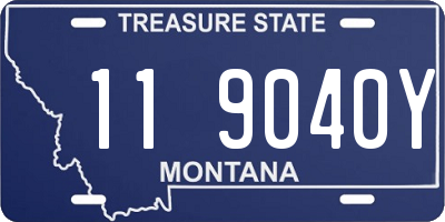 MT license plate 119040Y