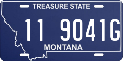 MT license plate 119041G