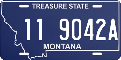 MT license plate 119042A