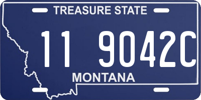MT license plate 119042C