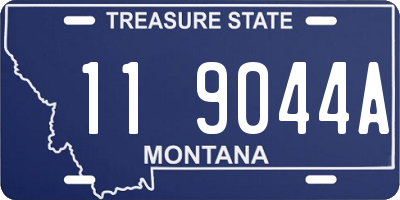 MT license plate 119044A
