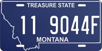 MT license plate 119044F