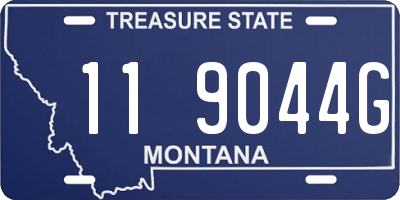 MT license plate 119044G