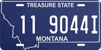 MT license plate 119044I