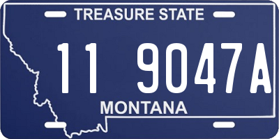 MT license plate 119047A