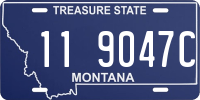 MT license plate 119047C