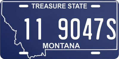 MT license plate 119047S