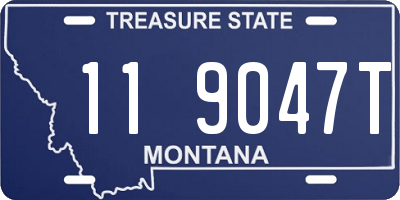 MT license plate 119047T
