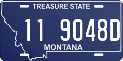 MT license plate 119048D