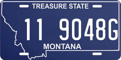 MT license plate 119048G