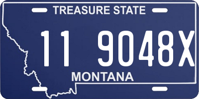 MT license plate 119048X