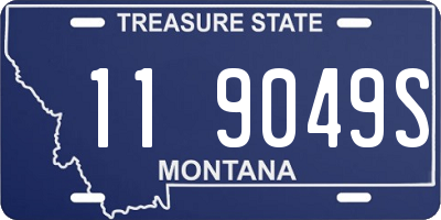 MT license plate 119049S