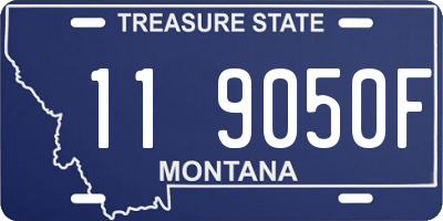 MT license plate 119050F