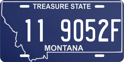 MT license plate 119052F