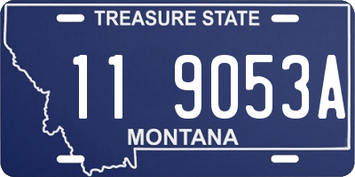 MT license plate 119053A