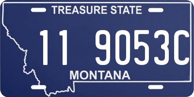 MT license plate 119053C