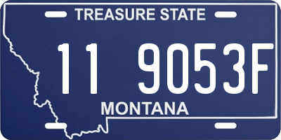 MT license plate 119053F