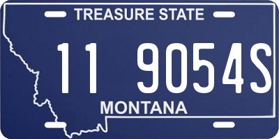 MT license plate 119054S