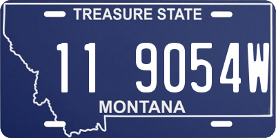 MT license plate 119054W