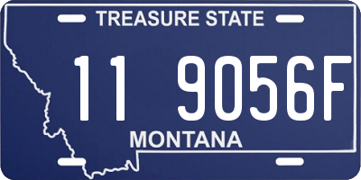 MT license plate 119056F