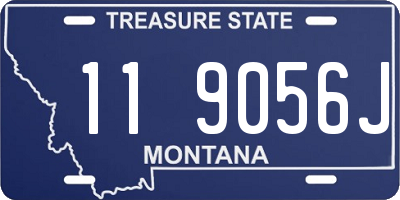 MT license plate 119056J