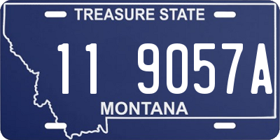 MT license plate 119057A