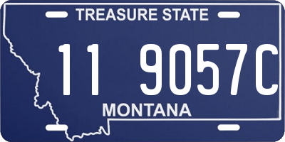 MT license plate 119057C
