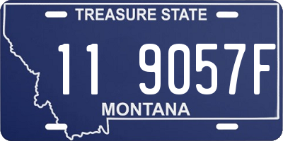 MT license plate 119057F