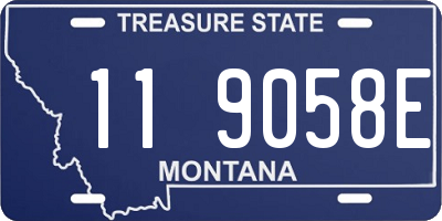 MT license plate 119058E