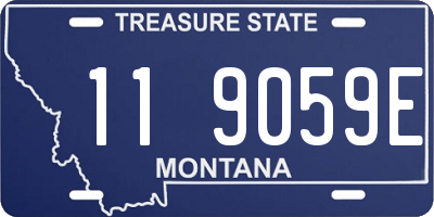 MT license plate 119059E