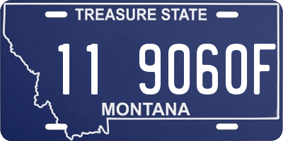 MT license plate 119060F