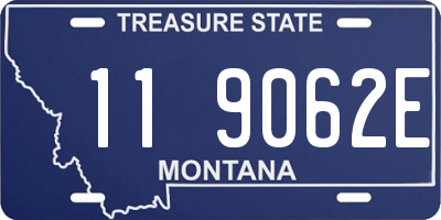 MT license plate 119062E