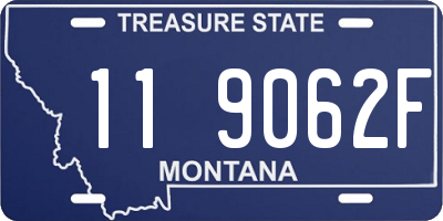 MT license plate 119062F