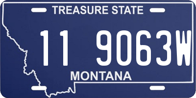 MT license plate 119063W