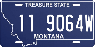 MT license plate 119064W