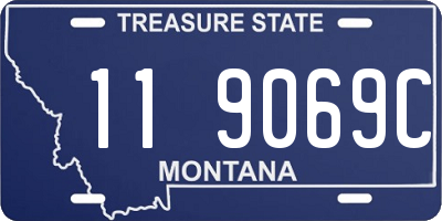 MT license plate 119069C