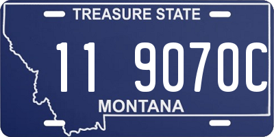 MT license plate 119070C