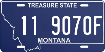 MT license plate 119070F