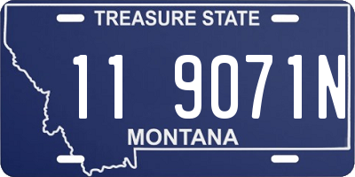 MT license plate 119071N