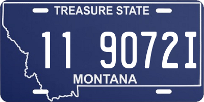 MT license plate 119072I
